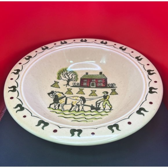Metlox Poppytrail Provincial Vernon Homestead Serving Bowl 9" Vintage Ceramic US - Picture 3 of 6